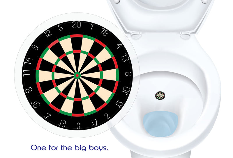 Toilet Target Stickers for Big Boys with Sticker Applicator Tool, Sticks on Wet Surface, Fun Toilet Target Aiming Stickers for Boys and Men
