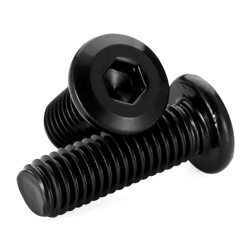 M6 x 25mm Countersunk Socket Cap Allen Bolts, Flat Round Head Socket Cap Screws, Furniture Screws, Carbon Steel, Full Thread, Black Oxide Finish, 30 PCS M6*25