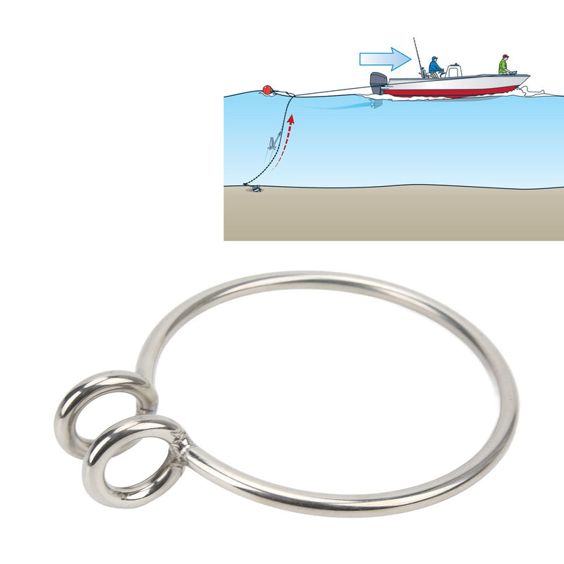 Ymiko Welded Anchor Ball Retrieve Ring 8mm Marine Anchor Retrieval Ring Anchor Retrieving System Stainless Steel Polished for Boat Marine Yacht Anchors Retrieval System Heavy Duty