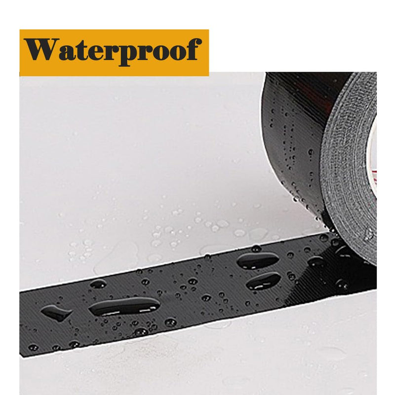 Duct Tape 1 Inch X 44 Yards, 8.5 mil Thickness, Heavy Duty Black Duct Tape, No Residue, Waterproof, Tear by Hand for Repairs, Industrial, Professional Use
