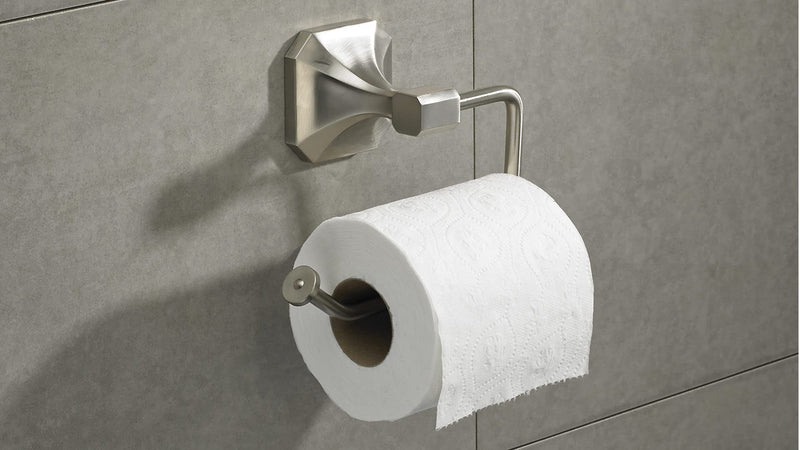 Richelieu Riviera Bathroom Toilet Paper Holder, Brushed Nickel