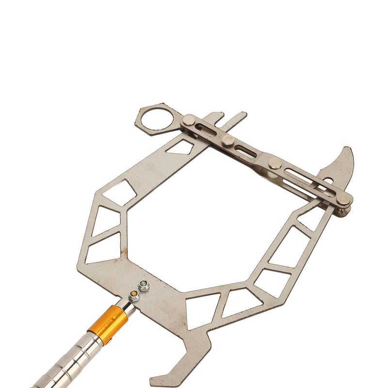 EVGATSAUTO Mooring Rope Dock Threader, Stainless Steel U-Type Cable Wire Guider with Telescopic Rod, Ship Parking Tool