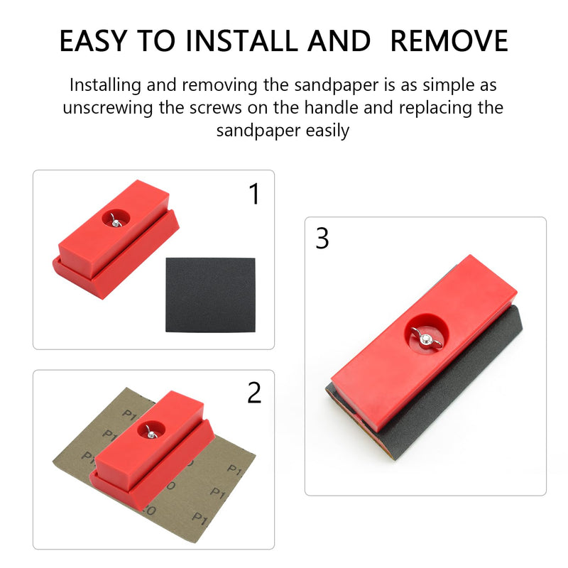 SCOTTCHEN Hand Sanding Blocks Auto Body, 25pcs Sandpaper Woodworking Furniture Sander Hand Tool, Grit 120 to 3000