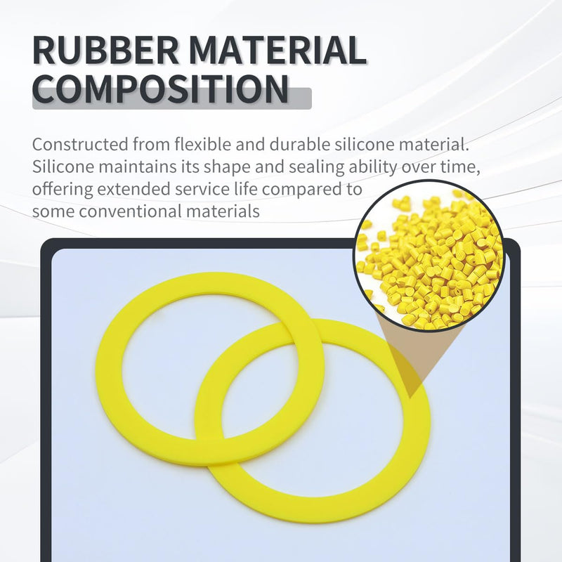2-Pack Yellow Silicone Flush Valve Seal, Replaces Fluidmaster 510K-001-P10 for Kohler Aqua Piston & American Standard Champion 3 Toilet