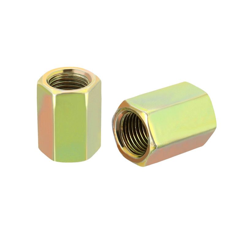 MECCANIXITY Hex Coupling Nuts M10 x 1mm Fine Thread 20mm Length Sleeve Stud Rod Adapters Pipe Connectors Colorful Pack of 5