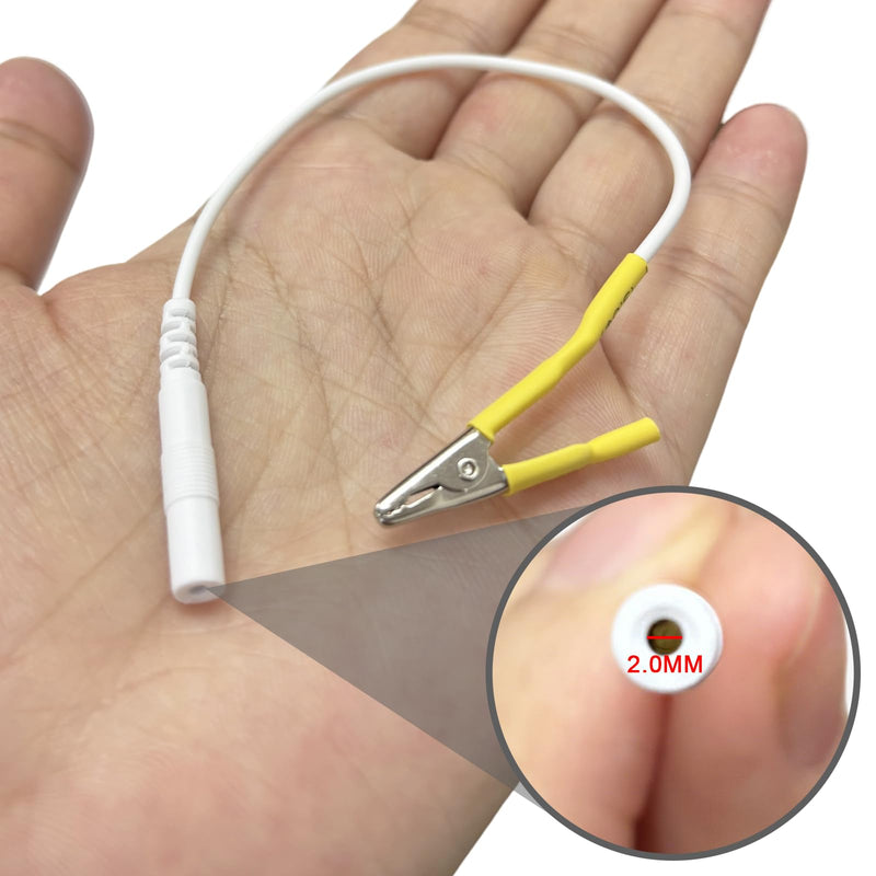 Electrode Lead Wires Cable Clip, Compatible with Most TENS EMS Unit, 10 Pcs