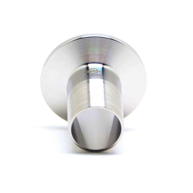 QiiMii SS304 1.5" Tri Clamp to 1" Hose Barbed Adapter Sanitary Hose Pipe Fitting (1 Inch Barb Hose) 1 Inch Barb Hose