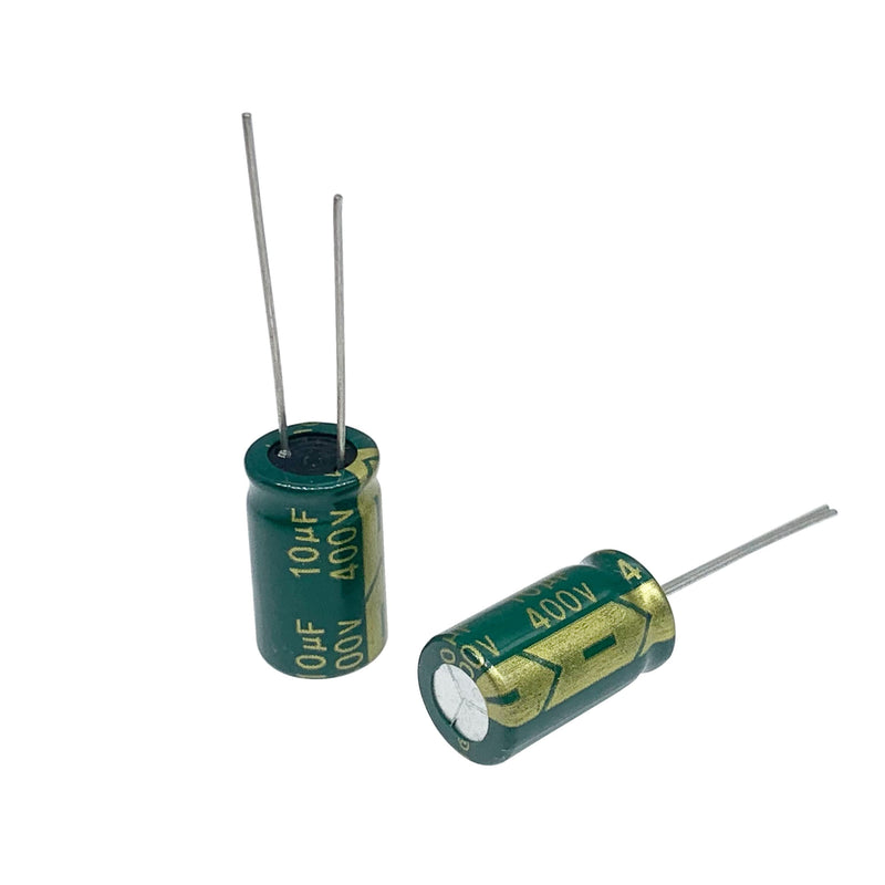 10PCS 400V 10UF Capacitor 10x17MM(0.39x0.67in) High Frequency Aluminum Electrolytic Capacitors for TV, LCD Monitor, Game 10PCS 400V 10UF