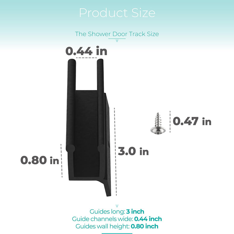Framed Sliding Shower Door Replacement Parts Compatible with Basco Alumax Shower Doors - Includes Finger Pull Handle, Towel Bar Bracket and Bottom Track for Showerdoor