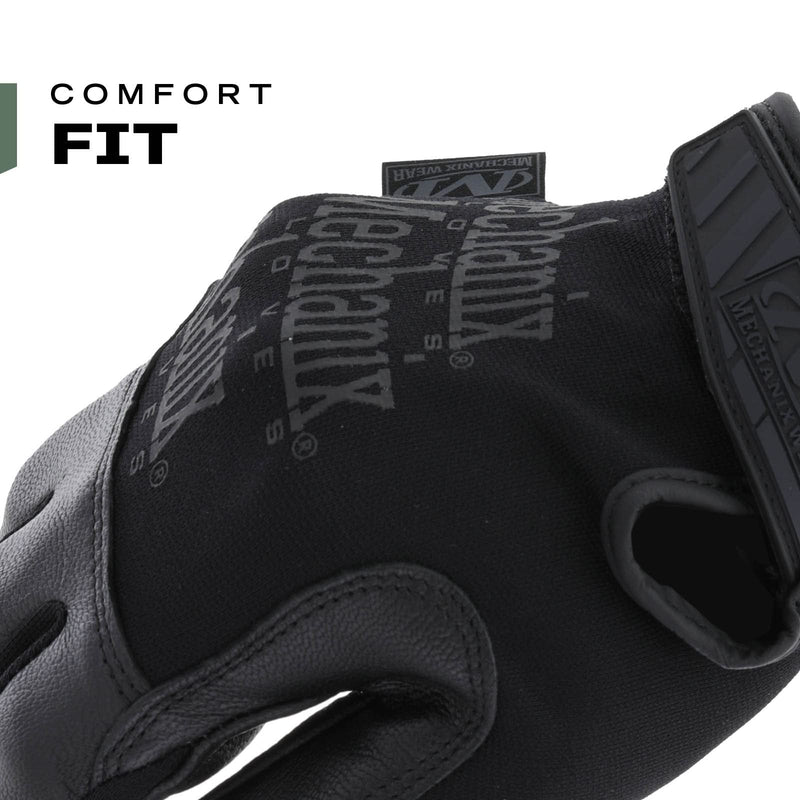 Mechanix Wear Tactical Specialty Recon Gloves - Heavy Duty - Slim-Fitting Leather Work Gloves - Touchscreen Compatible - Machine Washable - Large - Covert Black