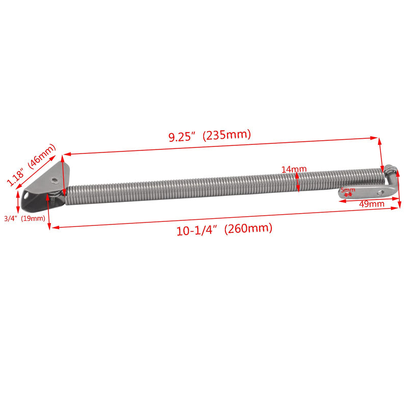 Boat Stainless Steel Hatch Spring Holder 10-1/4" Hatch Lid Support Spring Adjuster Cabin Door Support Hardware
