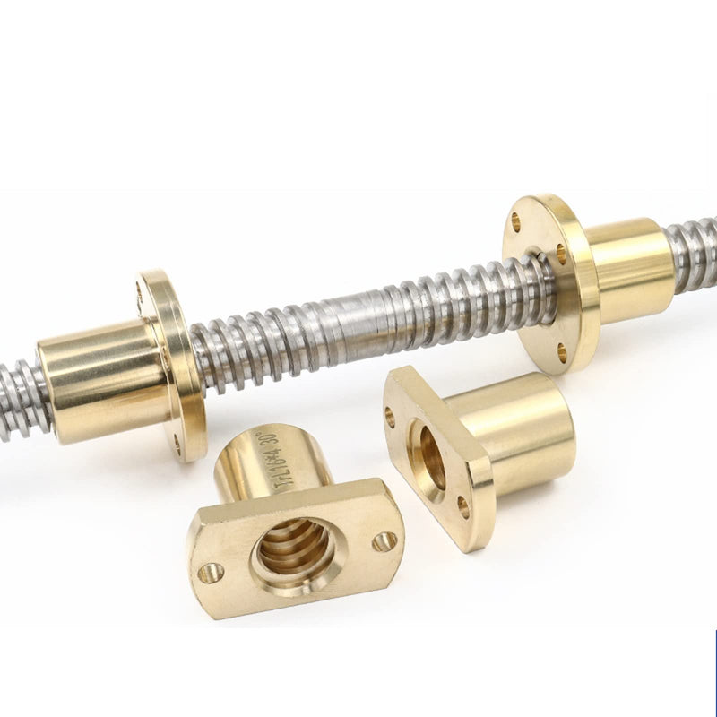 T8 8mm Lead Screw 5.91 inch / 150mm Length, Right and Left Hand Bi Direction Lead Screw with 2Pcs Brass Nuts (Acme Thread, Pitch of Screws: 2mm, Lead: 2mm, Single Start) Used in 3D Printer L: 150mm / 5.91 inch T8 x 2