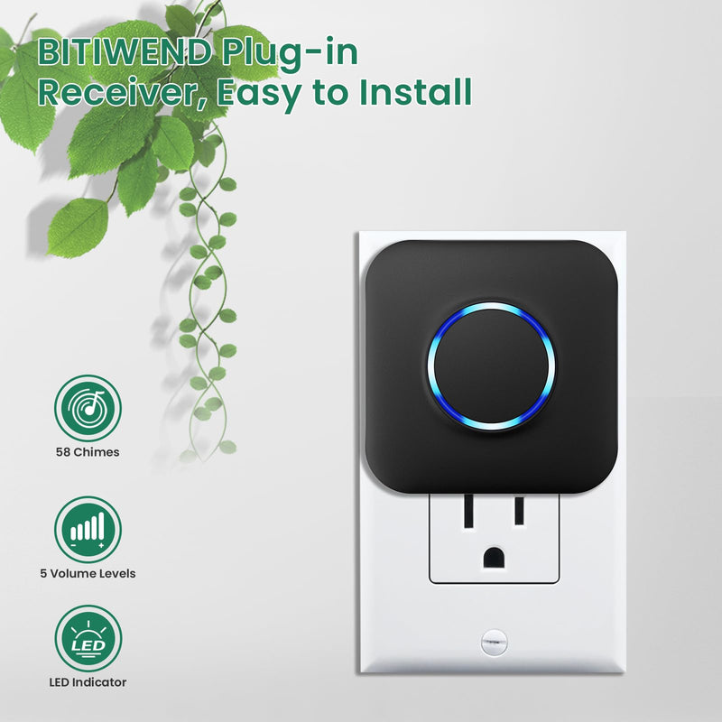Wireless Driveway Alarm, Outdoor Weatherproof Motion Sensor & Detector with 600ft Range, Microwave Infrared Home Security Alert System for Driveway/Garage/Indoor/Outdoor (1 Receiver+2 Sensors) A 1 Receiver+2 Sensors - NewNest Australia