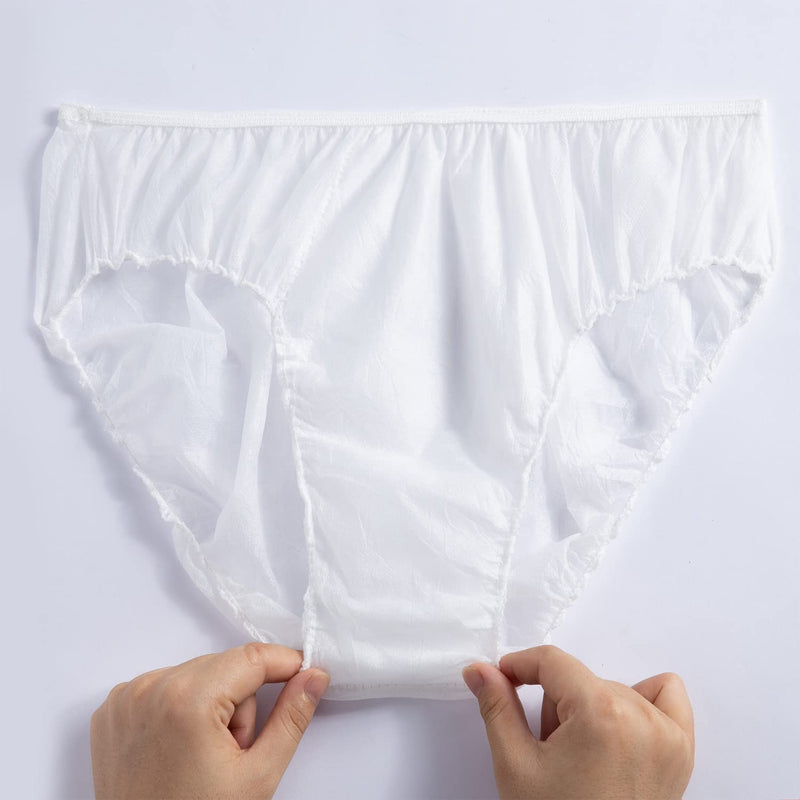 35 Pack Men's Disposable Nonwoven Underwear Portable Briefs for Traveling Fitness Hotel Spa Hospital Stays XX-Large White