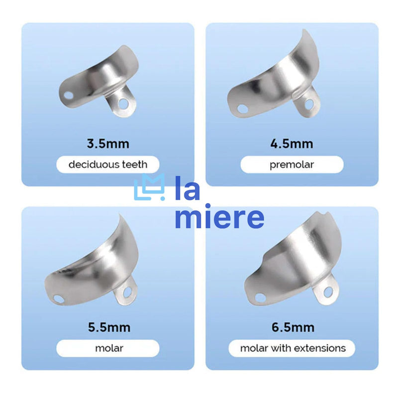 50PCS M4 Decidious Metal Sectional Matrix Band, Dental Sectional Contoured Matrices Matrix Bands, Metal Matrices, 6.5mm, Extra Large 6.5mm Extra L