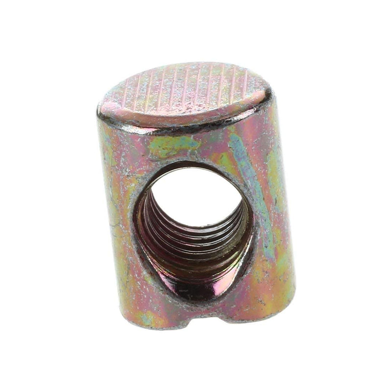 10Pcs Shyness M6 Barrel Dowel Slotted Furniture Nut for Beds Crib Chairs,Fasteners,Nut and Bolt Assortment Sets,Industrial and Scientific, Small, Silver