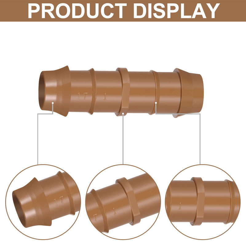 64 Pcs Drip Irrigation Fittings Kit 1/2 Inch Tubing Set Including 4 Switch Valve, 12 Elbows, 12 Couplings, 12 End Cap Plugs, 12 Tees and 12 End Closures Drip for Compatible Drip or Sprinkler Systems