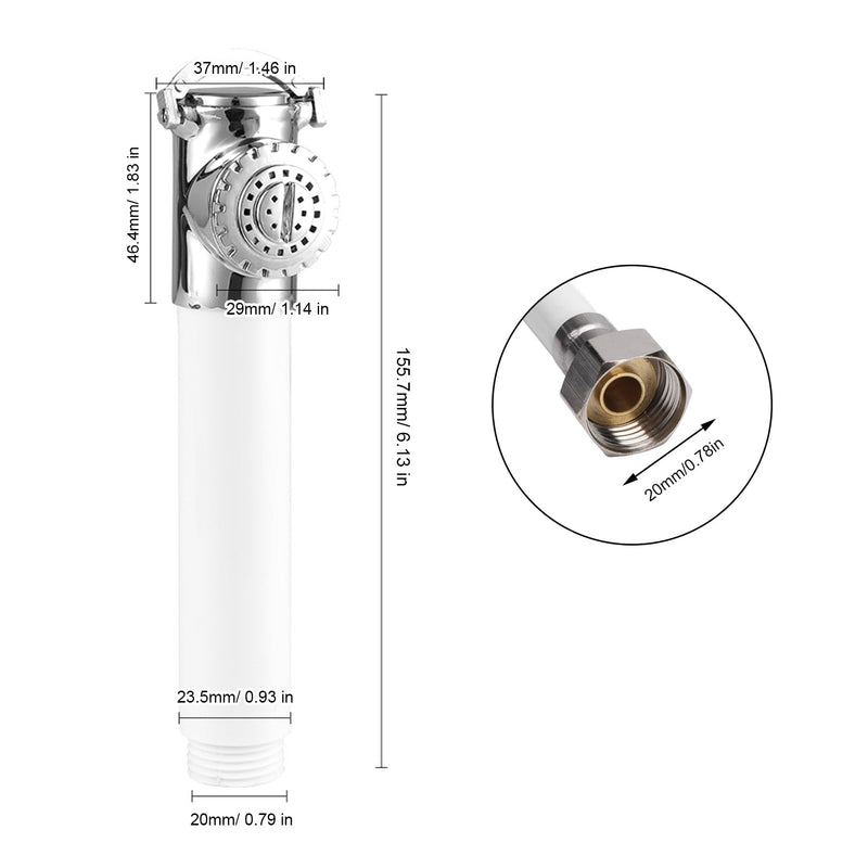 Srliya Recessed Shower Head Portable Mini Boat Shower Head Hand Pressed 316 Stainless Steel PVC Shower Head Sprayer for RV Yacht Motorhomes 4M/ 13.1ft Water Pipe