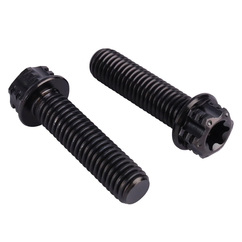4Pcs Titanium Bolt Flange Torx Head M8 M10 x 20 25 30mm Screw Bolt for Motorcycle Car Modifications (Black, M8x30mm) Black M8x30mm Pitch 1.25