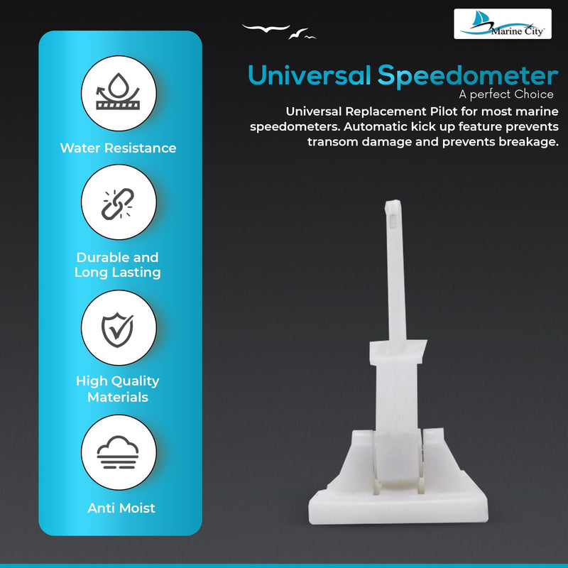MARINE CITY Boat Outboard Pitot Speedometer Water Pickup Kit Speedo Sender Ensures Accurate Speed Readings for Boaters Includes Mounting Parts