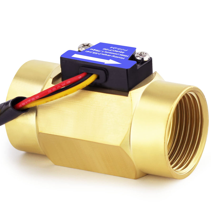 Digiten G3/4"Female Thread Water Flow Hall Sensor Switch Flowmeter Counter 2-50L/min