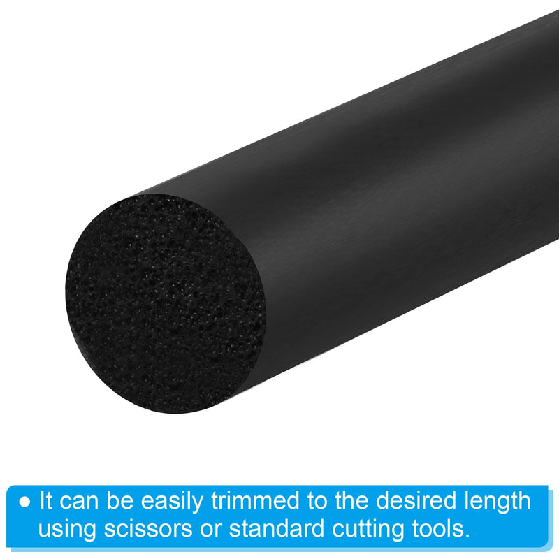 PATIKIL 5/8 Inch x 16.4 Feet Backer Rod, Foam Rope Caulk Crack Joint Filler Roll Seal Weather Strip for Home Construction, Black