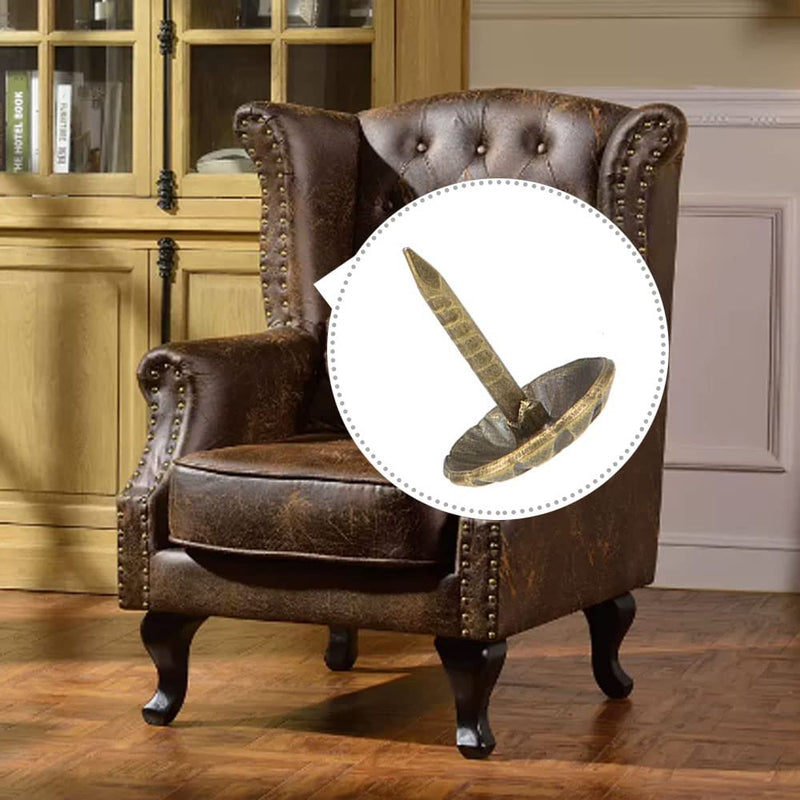 Antique Upholstery Tacks,120PCS,Furniture Tacks Nails,7/16 Inch Upholstery Nails for Sofa, Chair, Bed and Other Furniture (Antique Brass) Antique Brass - NewNest Australia
