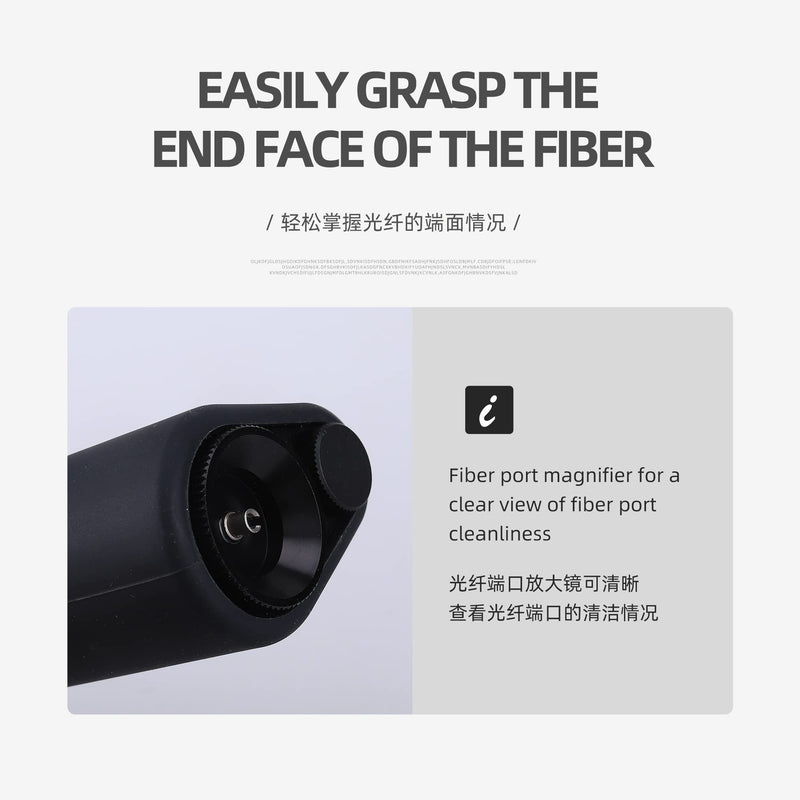 Fiber Optic Jumper Equipment Magnifying Glass Optical Connector SC/LC/FC end face Inspection Probe Handheld Fiber Optic Microscope 200X