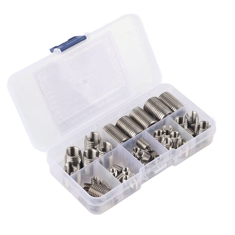 50Pcs Inner Thread Self Tapping Thread Inserts Set, Stainless Steel Thread Reinforce Repair Tool, Thread Repair Kit for Reinforcing and Repair Threads