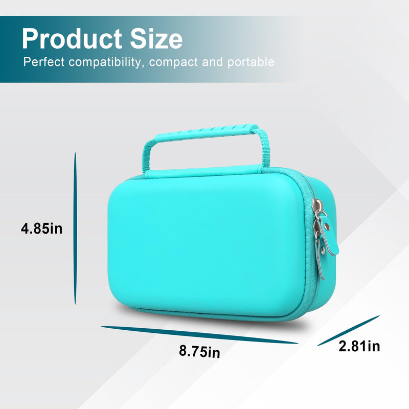 Canboc Travel Case for Portable Handheld Inhaler Nebulizer, Home Compression Nebulizer for Adults and Kids, Mesh Pocket fit Packets of Medication or Other Essentials, Turquoise (Case Only) S-turquoise