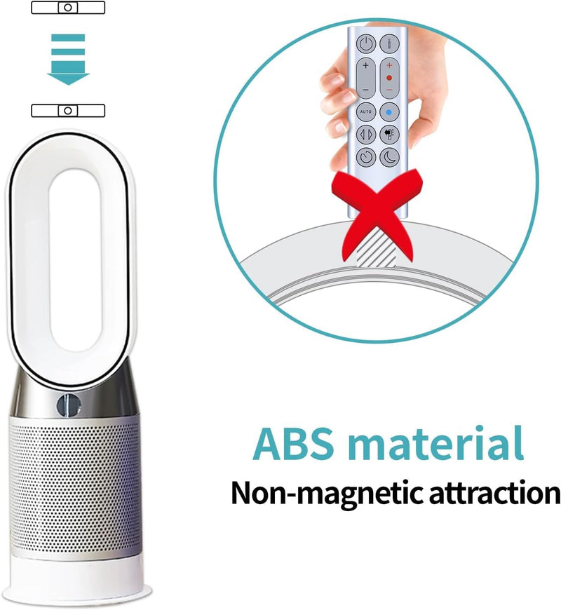 Replacement Remote Control for Dyson HP04 HP07 HP4A Pure Hot + Cool Heater Fan Air Purifying/Heater - No Magnetic, with Battery（Color: Silver）
