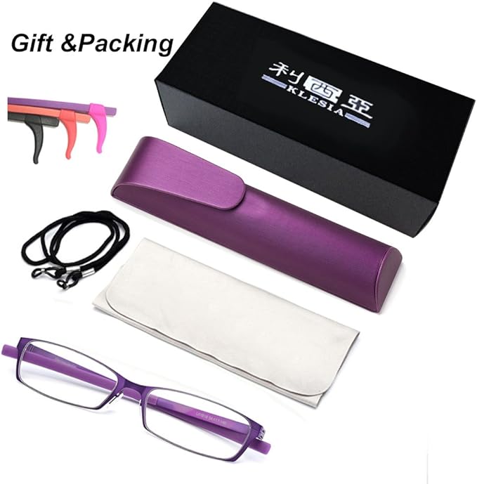KLESIA Reading Glasses, Blue Light Cut, Ultra Lightweight, Compact Storage, Reading Glasses, Fashion (Frequency: +2.0, Brown) - NewNest Australia