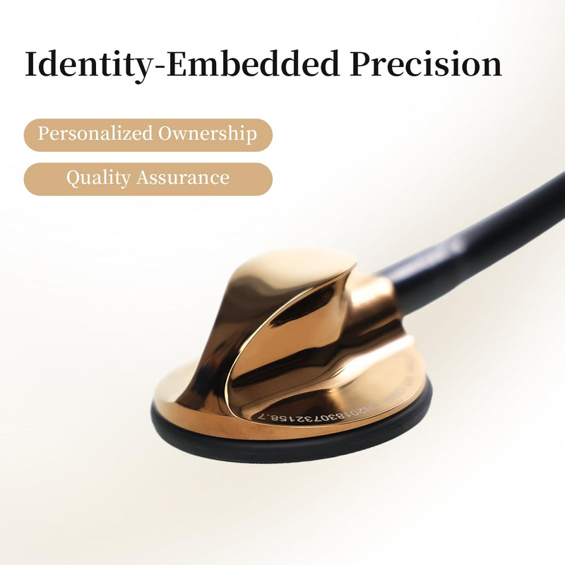 MaiWieel-Master Stethoscope Single Head Stethoscope,Tunable Diaphragm,Estetoscopio for Nurses, Doctors, Paramedics, Students,Home Medical,Rose Gold Chestpiece (Rose Gold) Rose Gold