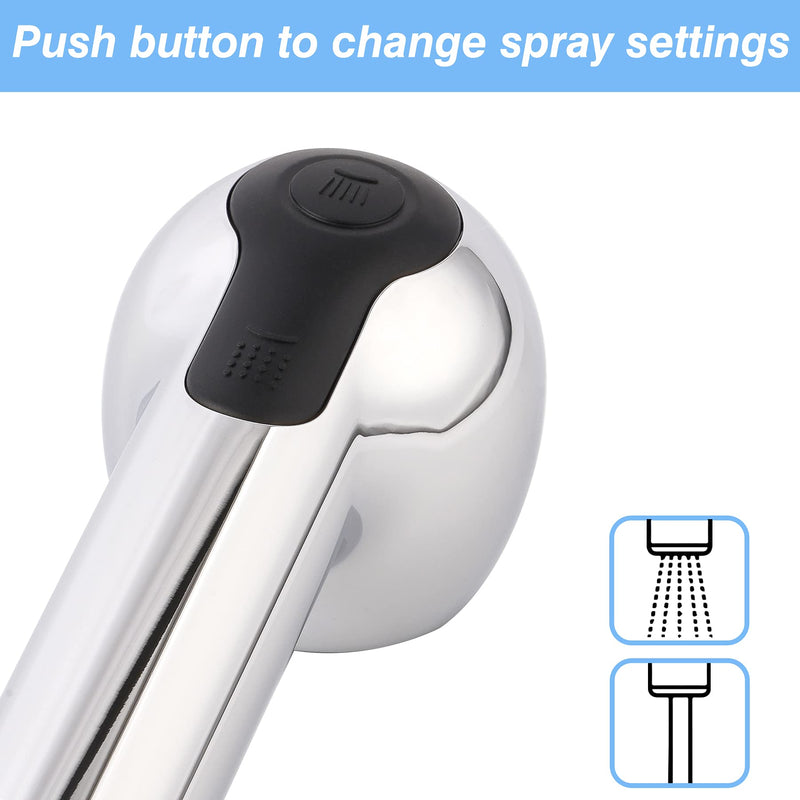 Hibbent Pull Out Sink Sprayer Head Replacement, 2 Function Kitchen Sink Faucet Sprayer Head, Bathroom Faucet Head Replacement Part, Spray Head Faucet Head Kitchen Tap Sprayer Spout, Chrome
