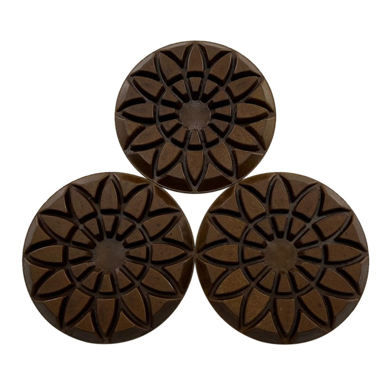 3" Resin Diamond Pads for Polishing Concrete, #800 Grit, 6mm Segment Height 6mm Resin Bond - Dry/Wet