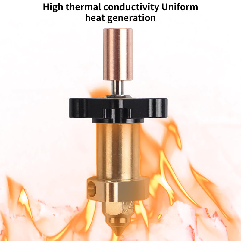 3D Printer Accessories K1 Max Ceramic Heating Block Hotend Kit Replacement: 0.4mm Nozzle Thermistor Titanium Alloy Throat High-Speed Print Head with Silicone Sock for K1 1.75mm Filament