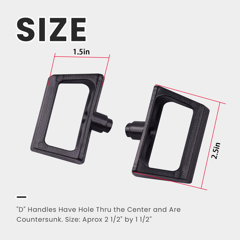 2Pcs Boat Side Vent Window D Handle Turn Lock Handle Compatible with Bayliner Century Thompson Sea Ray Boats (Only the Handle)