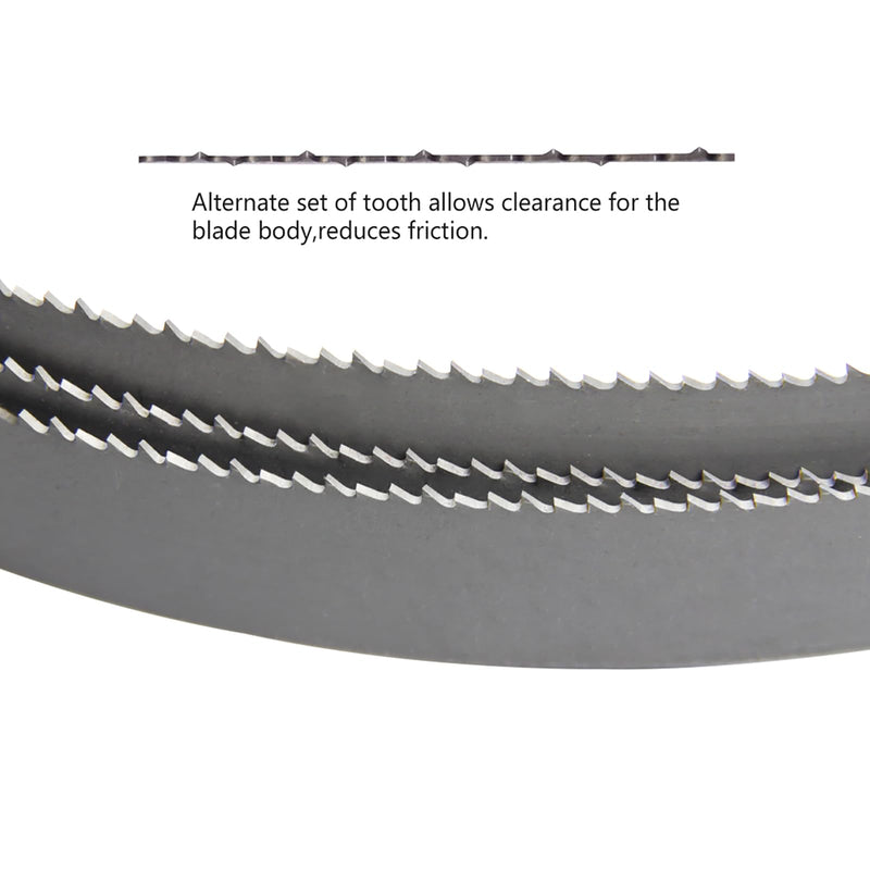 TASP 27" Bandsaw Blades Set (1/2" Wide, 8/12 TPI, 14/18 TPI, 18 TPI) for DeWalt DCS377, Milwaukee 48-39-0572 Portable Band Saw, Bi-Metal M42, Pack of 3