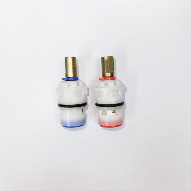 Ceramic Stem Disc Faucet Cartridge Replacement Bathroom Tap (1 Pair Hot & Cold) for Pfister 9608020 48/143/149 Series Valve Cartridge 9608060 Hot Valve Cartridge