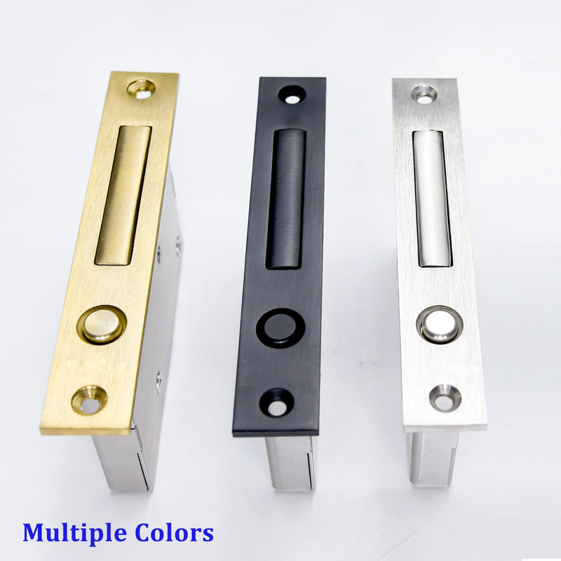 Dontay Pocket Door Handles with Large Auto Pop-Out Ring,Flush Hidden Edge Pull for Sliding Doors Hardware & Lock, Modern Space-Saving Design, Easy Install(4.72-inch,Brushed Nickel,1) 4.72-inch Brushed Nickel 1