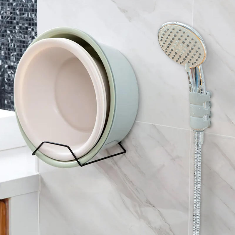 Inchant 4 Pieces Silicone Shower Head Holder Universal Relocatable Shower Head Suction Cup Holder Silicone Non Drilling Movable Fixed Seat Shower Bracket