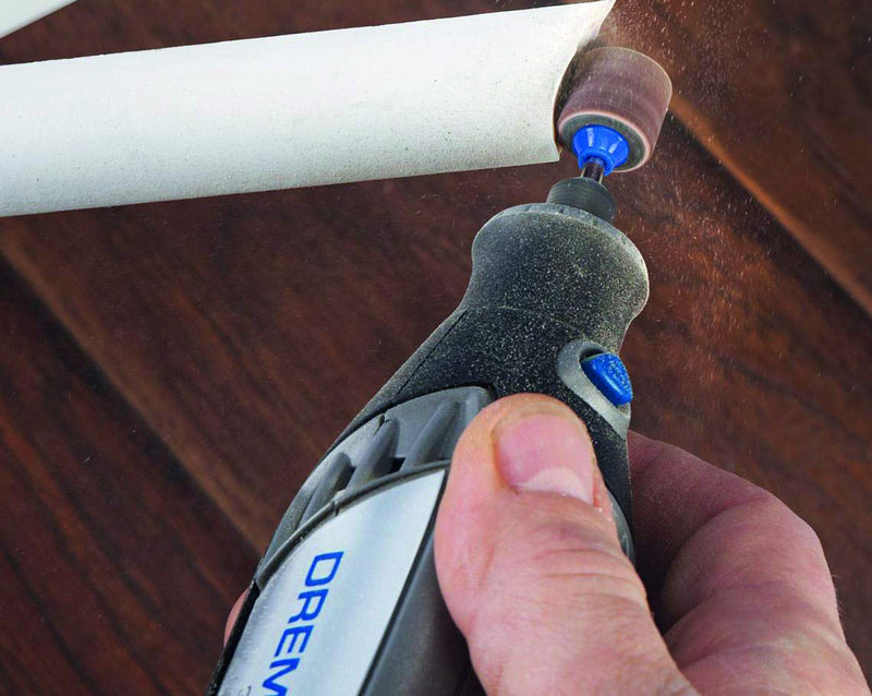 Dremel SC407 EZ SpeedClic Sanding Bands and Mandrel, Set of 2 Sanding Bands (Grit 60/120) and 1 EZ SpeedClic Mandrel for Sanding, Shaping and Smoothing Wood and Plastic Materials, Gold/Silver, 13 mm
