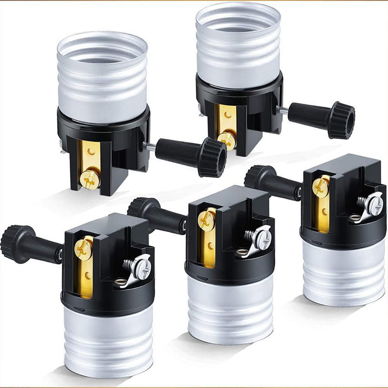 3 Assorted Size E26 Lamp Turn Knob On/Off Replacement, Light Lamp Turn Switch Knobs Socket Knob (6PCS-20MM+35MM+50MM)