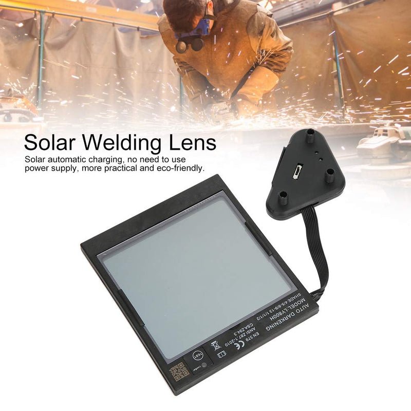 Auto Darkening Filter Welding Helmet Lens with High sensitivity and probe head, Solar charging, wide field of view for professional Quickly and reliably filter welding arc