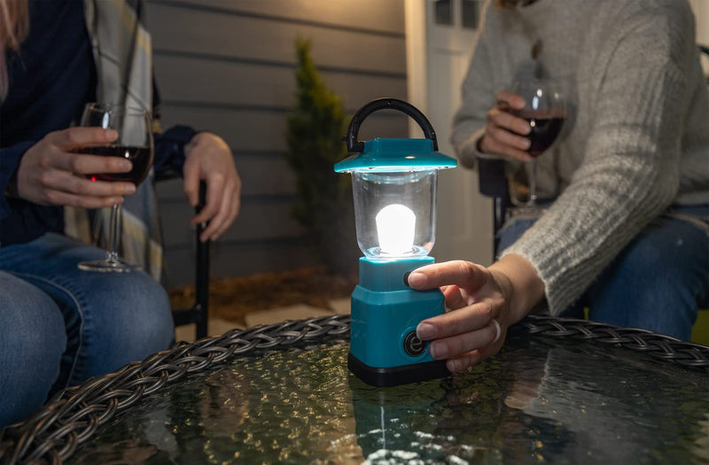 Enbrighten LED Mini Camping Lantern, Battery Powered, 200 Lumens, 40 Hour Runtime, 3 Modes, Night Light for Kids, Ideal for Hiking, Outdoors, Emergency, Snow, Hurricane and Storm Teal