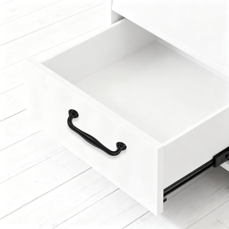 uxcell 10Pcs Drawer Pulls, 5.7"(145mm) Length Aluminum Alloy Kitchen Handles, Furniture Hardware Handles with Screw for Kitchen Cupboard, Desk Drawers, and Wardrobe, Black 5.7"(145mm)