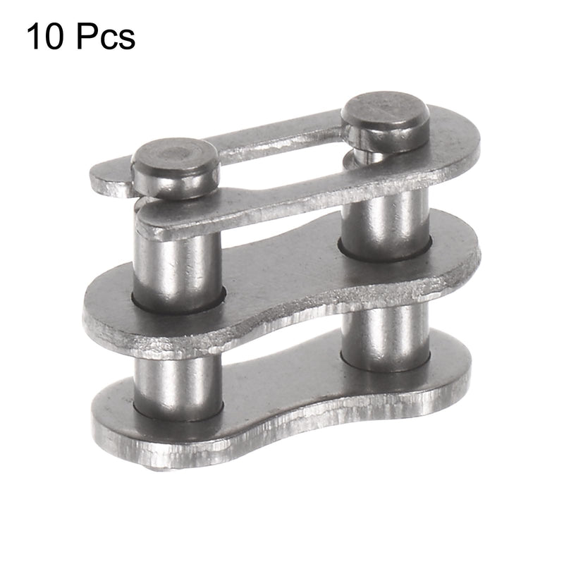 uxcell 10Pcs #35 Chain Master Connector Link Roller 3/8" Pitch Stainless Steel Standard Connecting Split Links for 06C Chain