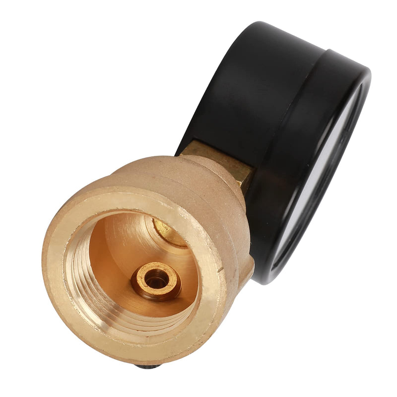 Gas Line Pressure Tester, Brass Gas Pressure Tester Gauge, 3/4" FNPT Forged Brass Assembly with Air Pressure Gauge 30psi and Air Bleeding Valve for Pressure Testing on Home Gas Line 30Psi Brass gas pressure tester
