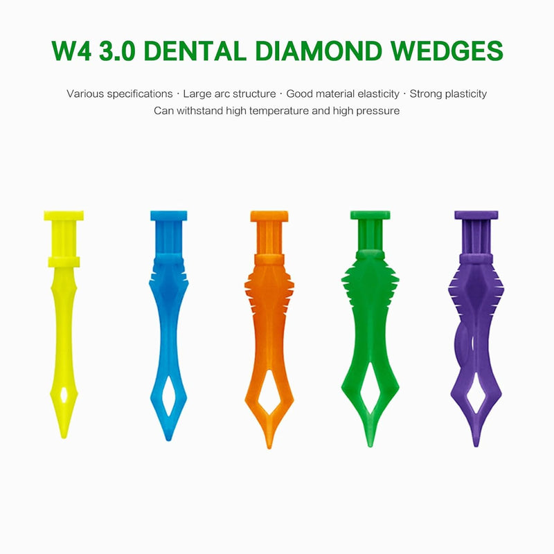 Dental Diamond Wedges, Disposable Plastic Daptive Teeth Gap Wedge Fixing Wedge, Fender Wedges Dental for Tooth Restoration Material