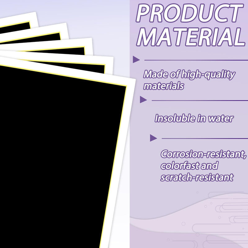 2 Pieces Laser Engraving Marking Paper 15.3x10.6 Inch Laser Engraving Paper for Ceramics Glass Metal Laser Cutting and Engraving for DIY Crafts (Black)